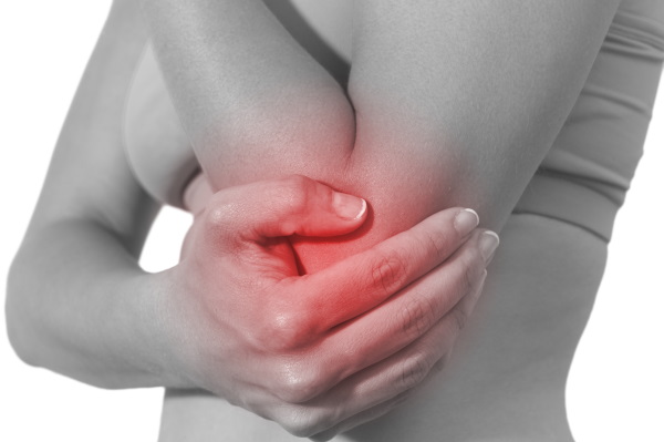 Acute pain in a woman Isolation on a white background